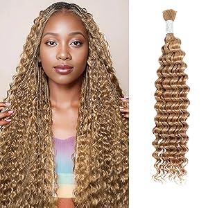 #27 Honey Blonde Braiding Hair 100% Human Hair for Boho Knotless Braids