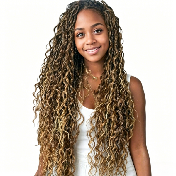 Colored #4/27 Braiding Hair Highlight Deep Wave Bulk Human Hair For Braiding