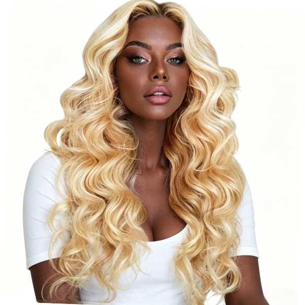 #F27/613 Highlight Multi-Blonde Water Wave 3 Bundles Human Hair Body Wave Honey Blonde Highlight Single Bundle