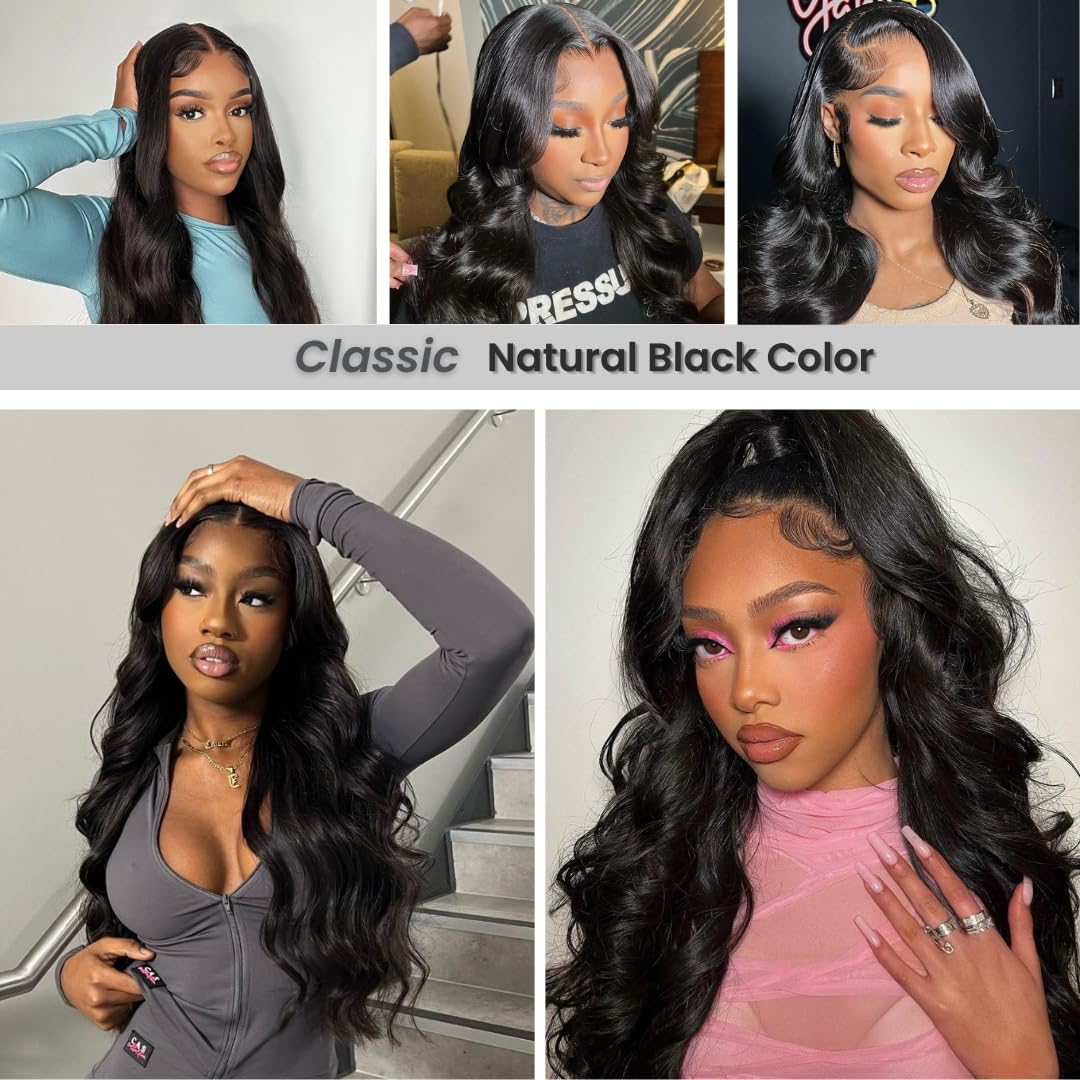 ALHER Small Cap Lace Front Wigs Human Hair Pre Plucked Body Wave, 13X4 HD Transparent Lace Frontal Wigs With Baby Hair 180% Density