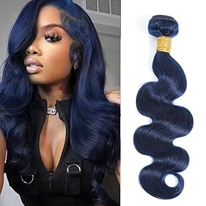 Midnight Dark Blue Body Wave 1/3 Bundles 100% Virgin Human Hair