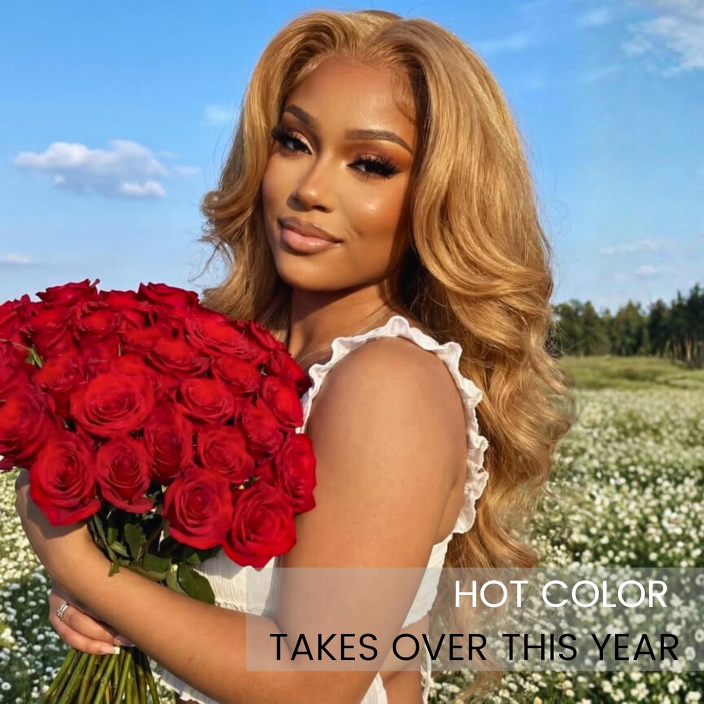 Color #27 Honey Blonde 1/3  Bundles Body Wave 100% Virgin Human Hair