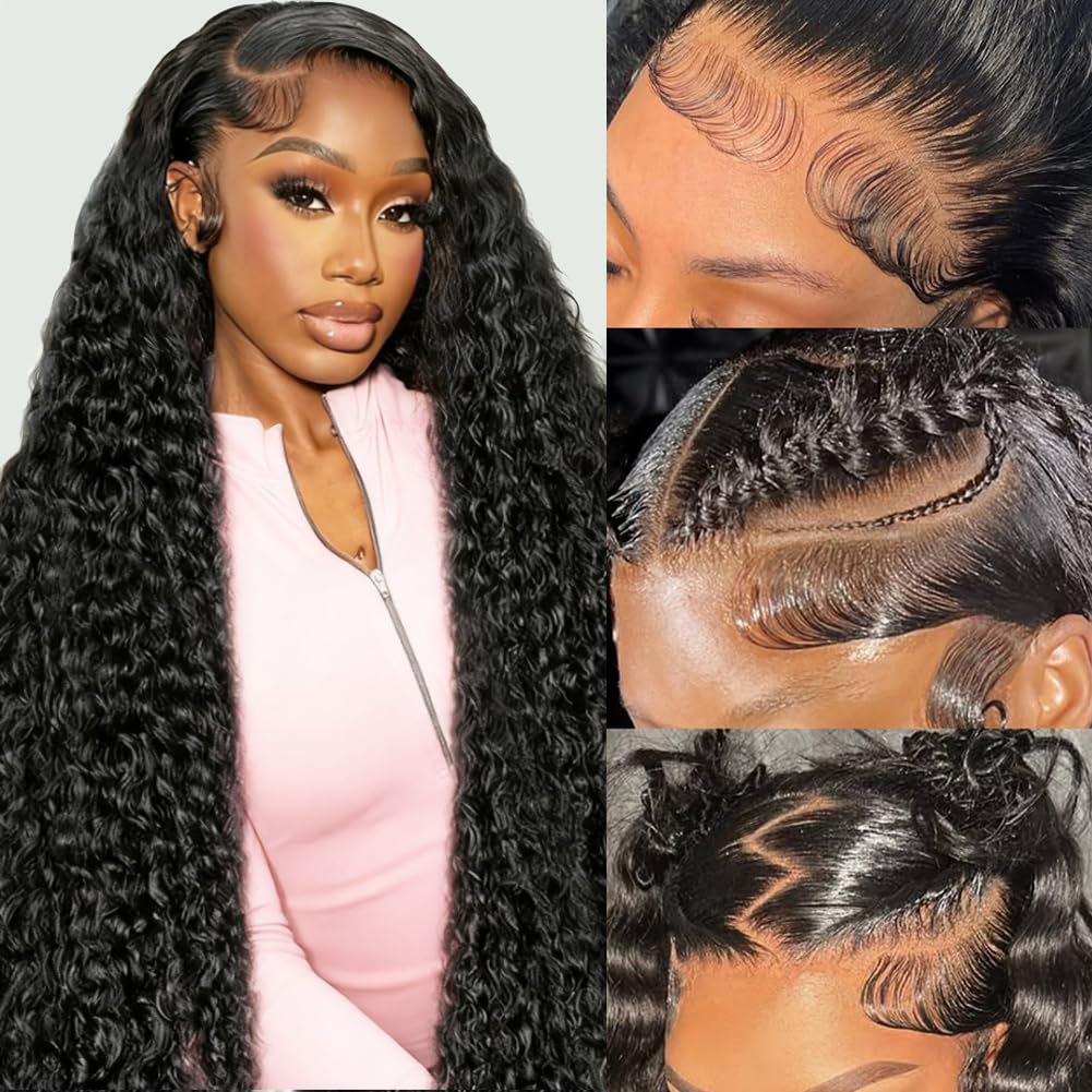Deep Wave 13x6 HD Transparent Lace Front Wig Human Hair