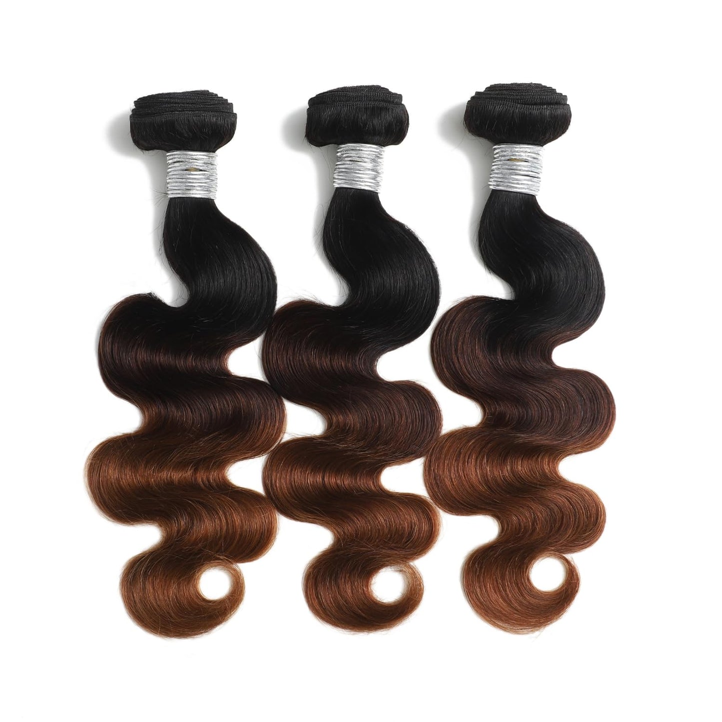 #T1B/2/30 Ombre Brown Body Wave 1/3 Bundles 100% Virgin Human Hair
