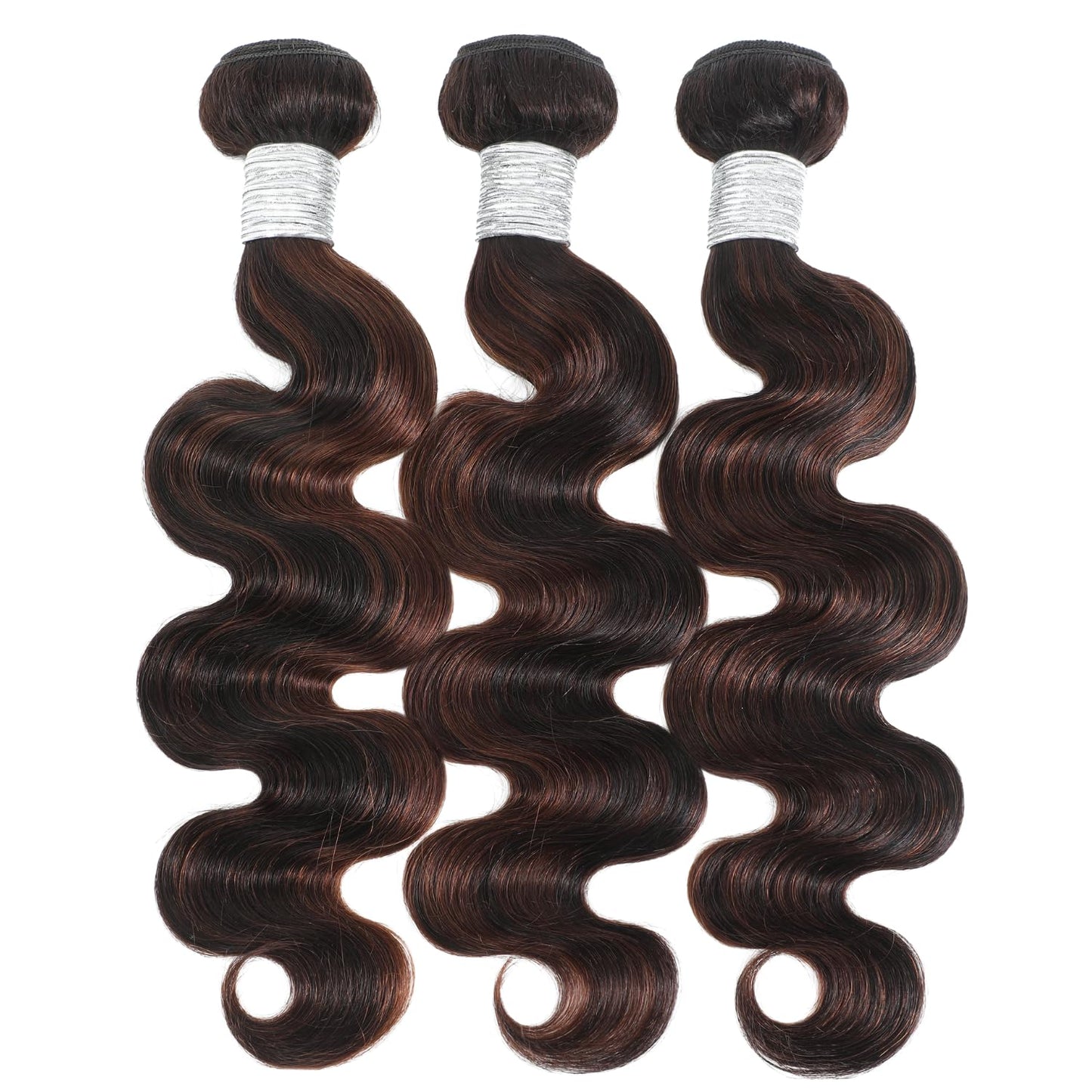 #F2/4 Dark Brown Highlight Body Wave 1/3 Bundles Human Hair