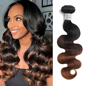 #T1B/2/30 Ombre Brown Body Wave 1/3 Bundles 100% Virgin Human Hair