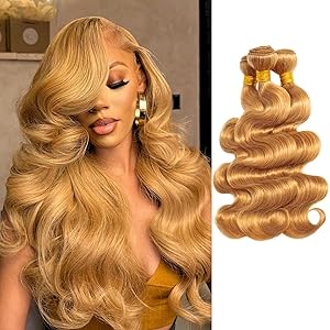 Color #27 Honey Blonde 1/3  Bundles Body Wave 100% Virgin Human Hair
