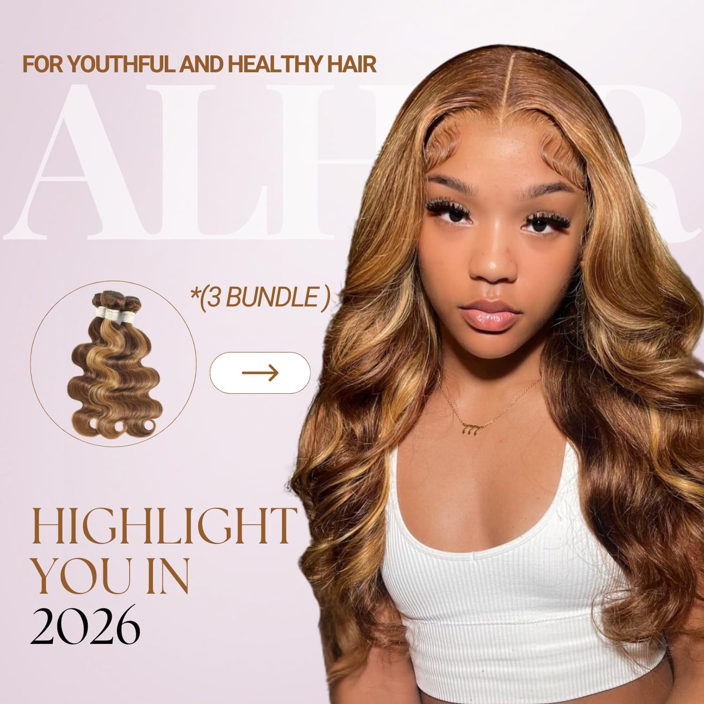 #P4/27 Honey Blonde Highlight 1/3 Bundles Body Wave 100% Virgin Humna Hair