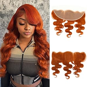 #350 Ginger Orange Body Wave 13x4 Lace Frontal Human Hair