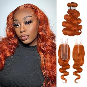 #350 Body Wave 3 Bundles with 4x4/2x6 Free Part HD Lace Closure Pre Plucked With Baby Hair