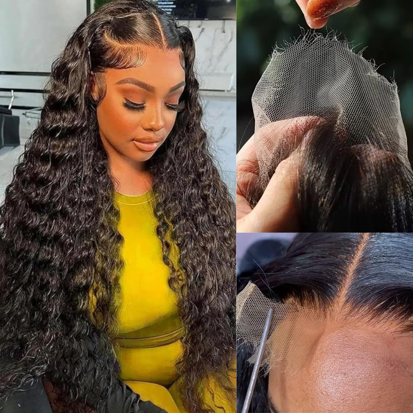 13x4 SKINLIKE Real HD Lace Frontal Only Water Wave Human Hair