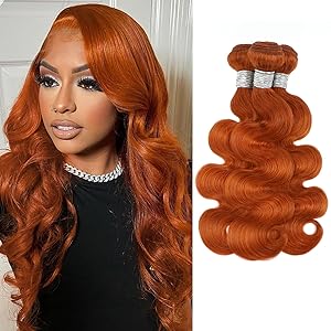 #350 Ginger Orange Body Wave 1/3 Bundles Body Wave 100% Virgin Human Hair