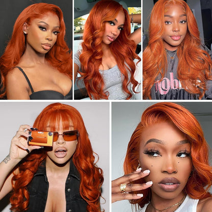 #350 Ginger Orange Body Wave 1/3 Bundles Body Wave 100% Virgin Human Hair