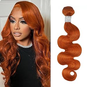 #350 Ginger Orange Body Wave 1/3 Bundles Body Wave 100% Virgin Human Hair