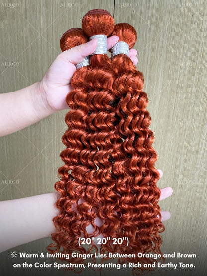 #350 Ginger Orange Body Wave 1/3 Bundles Body Wave 100% Virgin Human Hair