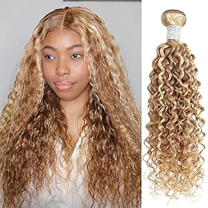 #27/613 Highlight Multi-Blonde Water Wave 1/3 Bundles Body Wave #F27/613 Highlight Blonde Human Hair Bundles
