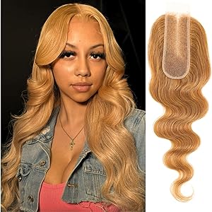 Long Deep Part 2x6 Lace Closure Honey Blonde Sun-kissed Vibe Golden Blonde Body Wave