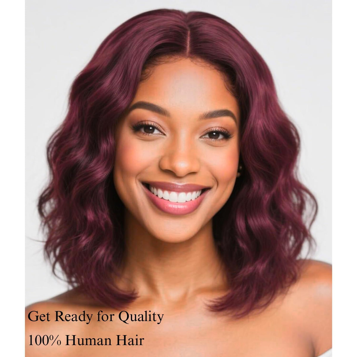 ALHER 12A 99j Dark Burgundy Body Wave Bundles with Closure Human Hair, 99j Purplish Wine Red Color HD Closure with Bundles
